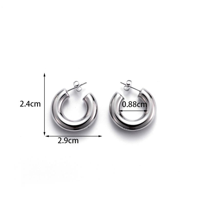 Silver Hoops