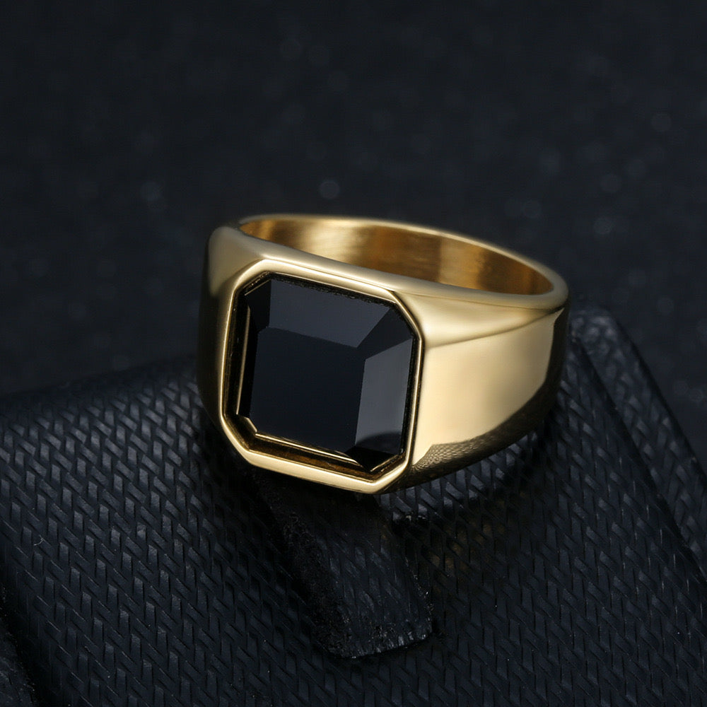 Black Stone Ring