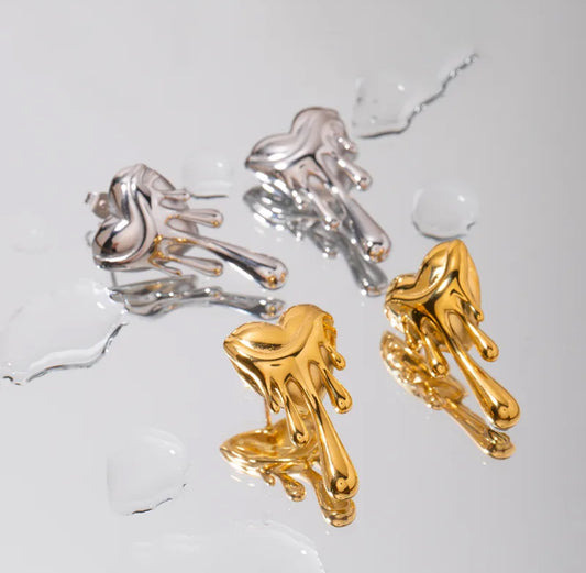Melted Heart Earrings